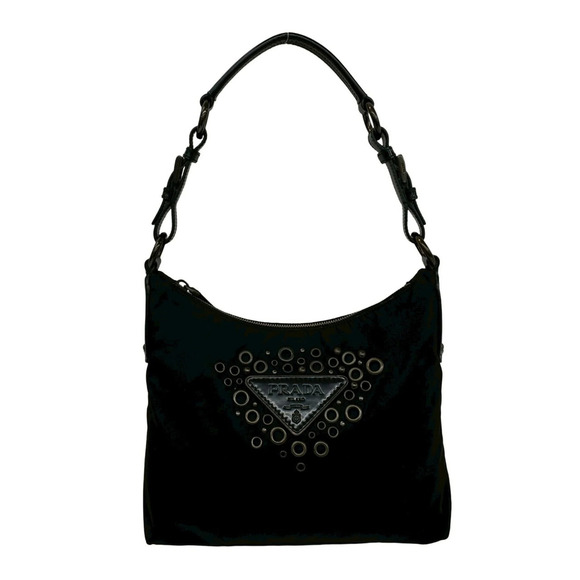 Prada Handbags - PRADA Black Leather Shoulder Bag
